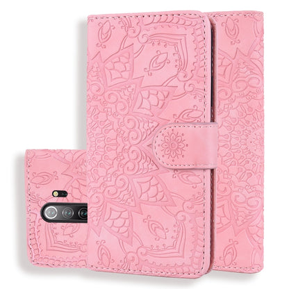 Calf Pattern Mandala Double Folding Design Embossed Leather Case with Wallet & Holder & Card Slots, For Xiaomi Redmi Note 8 Pro, For Galaxy A10s, For Galaxy A20s, For Galaxy A30s / A50s, For Xiaomi Mi CC9e / Mi A3