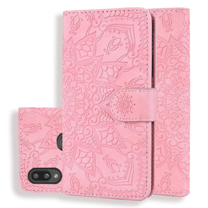 Calf Pattern Mandala Double Folding Design Embossed Leather Case with Wallet & Holder & Card Slots, For Xiaomi Redmi Note 8 Pro, For Galaxy A10s, For Galaxy A20s, For Galaxy A30s / A50s, For Xiaomi Mi CC9e / Mi A3
