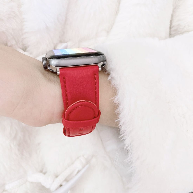 D Character Buckle Smooth Texture Replacement Watchbands For Apple Watch Series 6 & SE & 5 & 4 44mm / 3 & 2 & 1 42mm