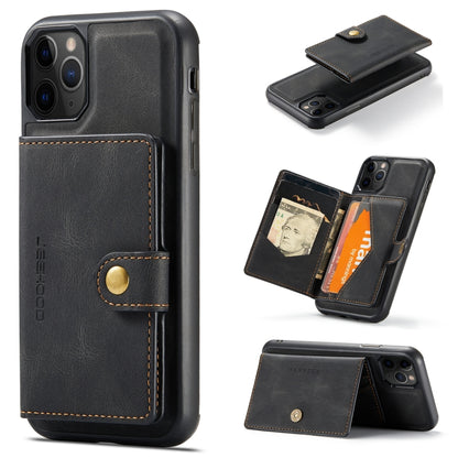 JEEHOOD Retro Magnetic Detachable Protective Case with Wallet & Card Slot & Holder, For iPhone 8 Plus & 7 Plus, For iPhone SE 2022 / SE 2020 & 8 & 7, For iPhone X / XS, For iPhone XR, For iPhone XS Max, For iPhone 11 Pro, For iPhone 11                 ...