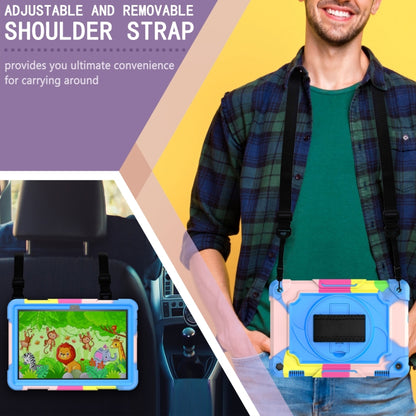 360 Degree Rotation Turntable Contrast Color Robot Shockproof Silicone + PC Protective Case with Holder, For Amazon Kindle Fire HD 8 2020, For Samsung Tab A 8.0 (2019)/T290, For Samsung Galaxy Tab A7 10.4 (2020)/T500                                    ...