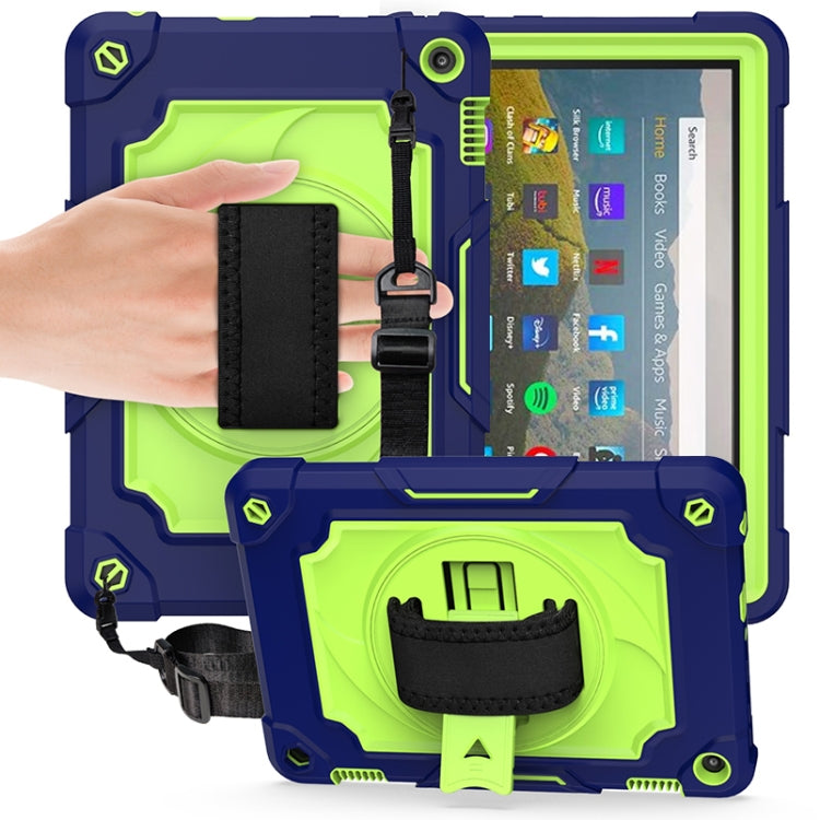 360 Degree Rotation Turntable Contrast Color Robot Shockproof Silicone + PC Protective Case with Holder, For Amazon Kindle Fire HD 8 2020, For Samsung Tab A 8.0 (2019)/T290, For Samsung Galaxy Tab A7 10.4 (2020)/T500                                    ...