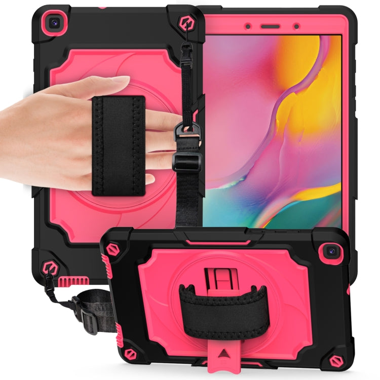 360 Degree Rotation Turntable Contrast Color Robot Shockproof Silicone + PC Protective Case with Holder, For Amazon Kindle Fire HD 8 2020, For Samsung Tab A 8.0 (2019)/T290, For Samsung Galaxy Tab A7 10.4 (2020)/T500                                    ...