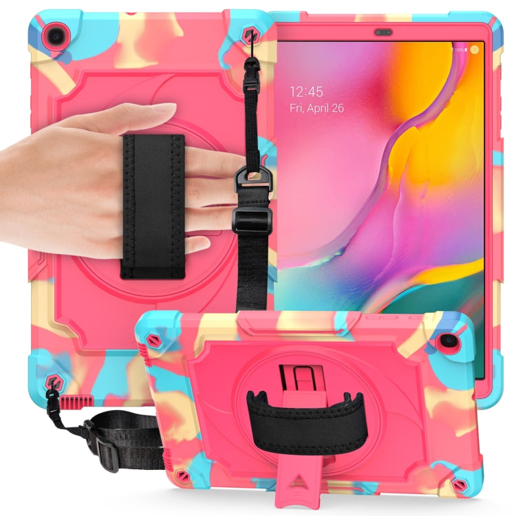 360 Degree Rotation Turntable Contrast Color Robot Shockproof Silicone + PC Protective Case with Holder, For Amazon Kindle Fire HD 8 2020, For Samsung Tab A 8.0 (2019)/T290, For Samsung Galaxy Tab A7 10.4 (2020)/T500                                    ...