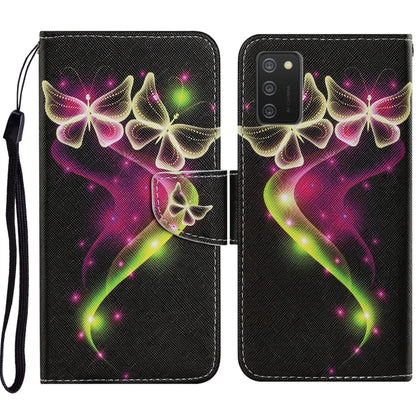 Coloured Drawing Pattern Horizontal Flip PU Leather Case with Holder & Card Slots & Wallet & Lanyard, For Samsung Galaxy A02s, For Samsung Galaxy A12, For Samsung Galaxy A32 5G