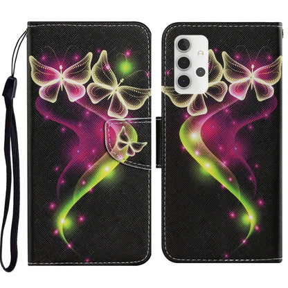 Coloured Drawing Pattern Horizontal Flip PU Leather Case with Holder & Card Slots & Wallet & Lanyard, For Samsung Galaxy A02s, For Samsung Galaxy A12, For Samsung Galaxy A32 5G