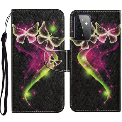 Coloured Drawing Pattern Horizontal Flip PU Leather Case with Holder & Card Slots & Wallet & Lanyard, For Samsung Galaxy A52 5G / 4G, For Samsung Galaxy A72 5G, For Samsung Galaxy A72 5G / 4G, For Samsung Galaxy S21 5G