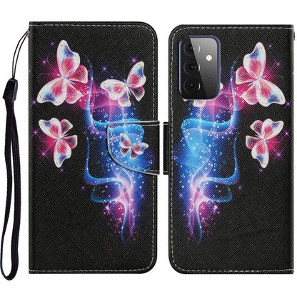 Coloured Drawing Pattern Horizontal Flip PU Leather Case with Holder & Card Slots & Wallet & Lanyard, For Samsung Galaxy A52 5G / 4G, For Samsung Galaxy A72 5G, For Samsung Galaxy A72 5G / 4G, For Samsung Galaxy S21 5G