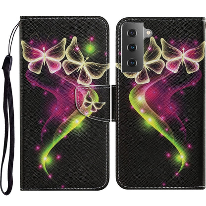 Coloured Drawing Pattern Horizontal Flip PU Leather Case with Holder & Card Slots & Wallet & Lanyard, For Samsung Galaxy A52 5G / 4G, For Samsung Galaxy A72 5G, For Samsung Galaxy A72 5G / 4G, For Samsung Galaxy S21 5G