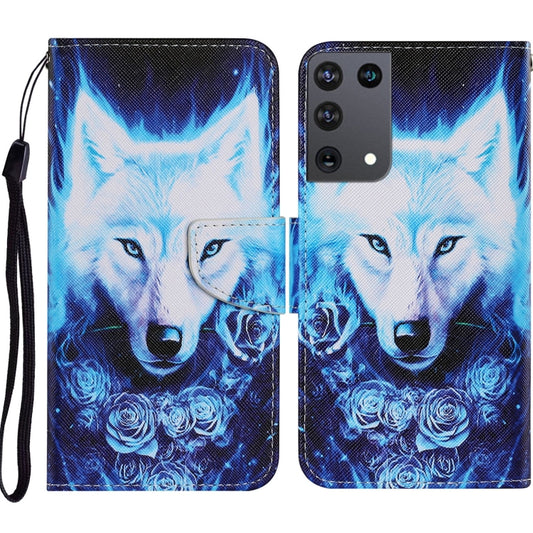 Coloured Drawing Pattern Horizontal Flip PU Leather Case with Holder & Card Slots & Wallet & Lanyard, For Samsung Galaxy S21 Ultra 5G, For Samsung Galaxy S21+ 5G