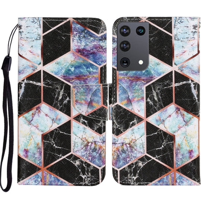 Coloured Drawing Pattern Horizontal Flip PU Leather Case with Holder & Card Slots & Wallet & Lanyard, For Samsung Galaxy S21 Ultra 5G, For Samsung Galaxy S21+ 5G