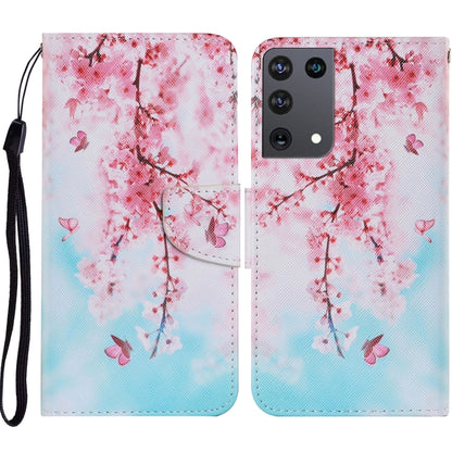 Coloured Drawing Pattern Horizontal Flip PU Leather Case with Holder & Card Slots & Wallet & Lanyard, For Samsung Galaxy S21 Ultra 5G, For Samsung Galaxy S21+ 5G