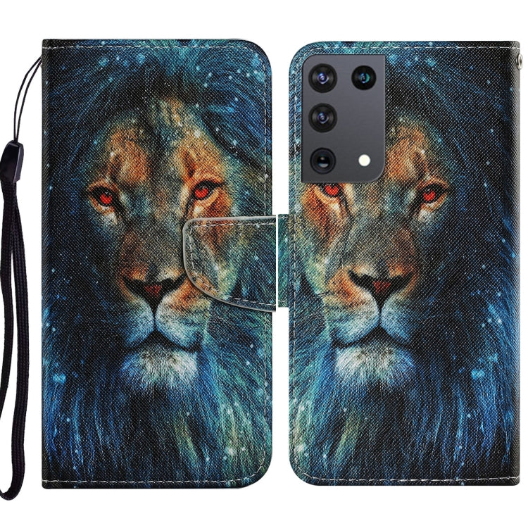 Coloured Drawing Pattern Horizontal Flip PU Leather Case with Holder & Card Slots & Wallet & Lanyard, For Samsung Galaxy S21 Ultra 5G, For Samsung Galaxy S21+ 5G