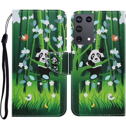 Coloured Drawing Pattern Horizontal Flip PU Leather Case with Holder & Card Slots & Wallet & Lanyard, For Samsung Galaxy S21 Ultra 5G, For Samsung Galaxy S21+ 5G