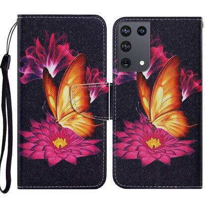 Coloured Drawing Pattern Horizontal Flip PU Leather Case with Holder & Card Slots & Wallet & Lanyard, For Samsung Galaxy S21 Ultra 5G, For Samsung Galaxy S21+ 5G