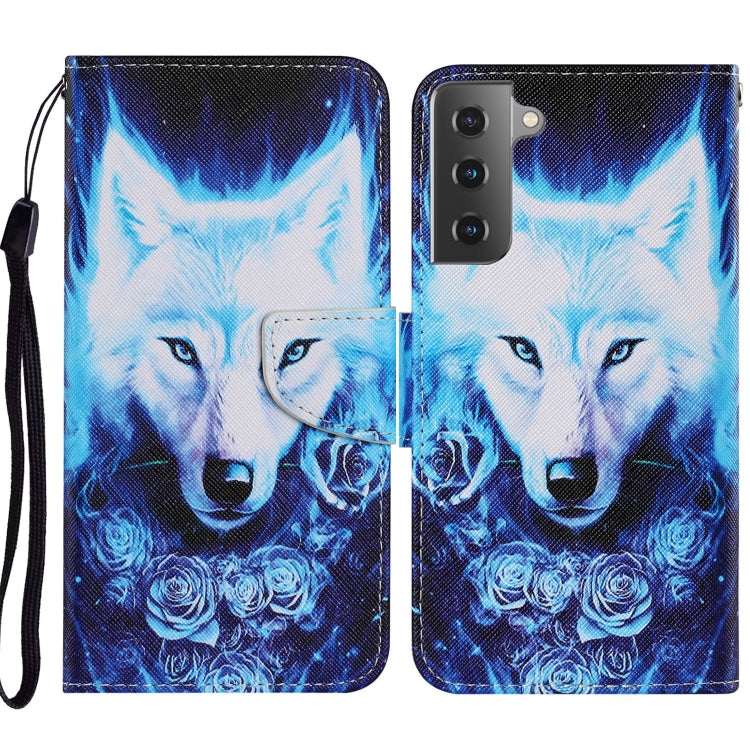Coloured Drawing Pattern Horizontal Flip PU Leather Case with Holder & Card Slots & Wallet & Lanyard, For Samsung Galaxy S21 Ultra 5G, For Samsung Galaxy S21+ 5G