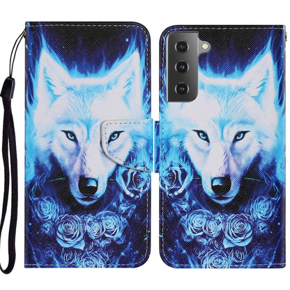 Coloured Drawing Pattern Horizontal Flip PU Leather Case with Holder & Card Slots & Wallet & Lanyard, For Samsung Galaxy S21 Ultra 5G, For Samsung Galaxy S21+ 5G