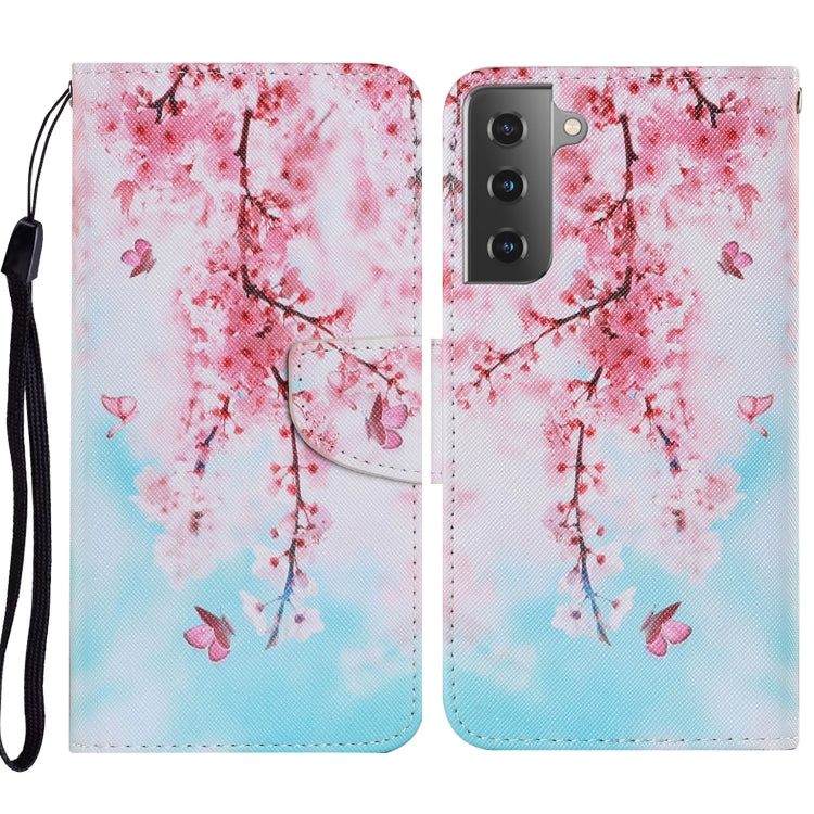 Coloured Drawing Pattern Horizontal Flip PU Leather Case with Holder & Card Slots & Wallet & Lanyard, For Samsung Galaxy S21 Ultra 5G, For Samsung Galaxy S21+ 5G