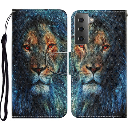 Coloured Drawing Pattern Horizontal Flip PU Leather Case with Holder & Card Slots & Wallet & Lanyard, For Samsung Galaxy S21 Ultra 5G, For Samsung Galaxy S21+ 5G