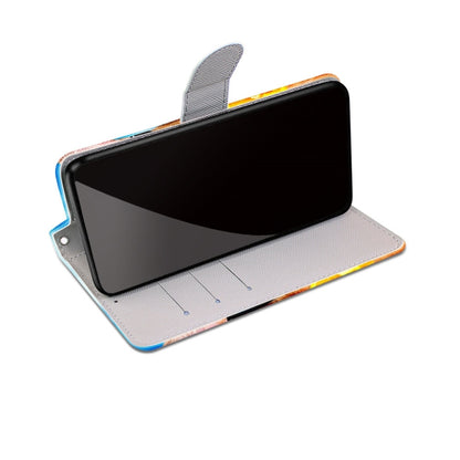 Coloured Drawing Cross Texture Horizontal Flip PU Leather Case with Holder & Card Slots & Wallet & Lanyard, For iPhone 12 mini, For iPhone 12 / 12 Pro
