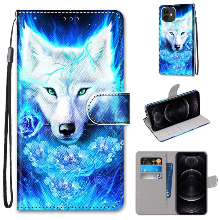 Coloured Drawing Cross Texture Horizontal Flip PU Leather Case with Holder & Card Slots & Wallet & Lanyard, For iPhone 12 mini, For iPhone 12 / 12 Pro