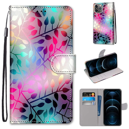Coloured Drawing Cross Texture Horizontal Flip PU Leather Case with Holder & Card Slots & Wallet & Lanyard, For iPhone 12 Pro Max
