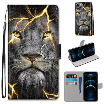 Coloured Drawing Cross Texture Horizontal Flip PU Leather Case with Holder & Card Slots & Wallet & Lanyard, For iPhone 12 Pro Max