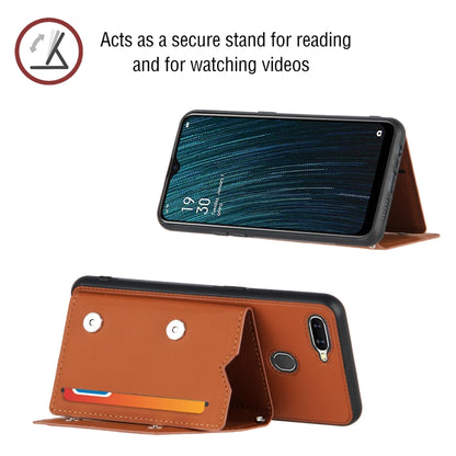 Skin Feel PU + TPU + PC Back Cover Shockproof Case with Card Slots & Holder & Photo Frame, For OPPO A7 / A5s / A12, For Samsung Galaxy A12, For Samsung Galaxy A52 5G / 4G, For Samsung Galaxy A72 5G / 4G, For Samsung Galaxy S21 5G                       ...