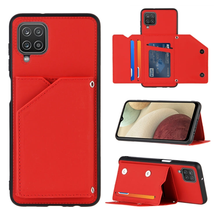 Skin Feel PU + TPU + PC Back Cover Shockproof Case with Card Slots & Holder & Photo Frame, For OPPO A7 / A5s / A12, For Samsung Galaxy A12, For Samsung Galaxy A52 5G / 4G, For Samsung Galaxy A72 5G / 4G, For Samsung Galaxy S21 5G                       ...