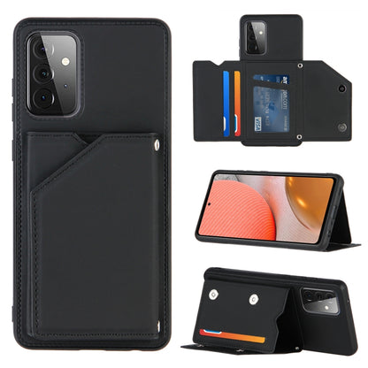Skin Feel PU + TPU + PC Back Cover Shockproof Case with Card Slots & Holder & Photo Frame, For OPPO A7 / A5s / A12, For Samsung Galaxy A12, For Samsung Galaxy A52 5G / 4G, For Samsung Galaxy A72 5G / 4G, For Samsung Galaxy S21 5G                       ...