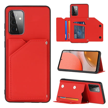 Skin Feel PU + TPU + PC Back Cover Shockproof Case with Card Slots & Holder & Photo Frame, For OPPO A7 / A5s / A12, For Samsung Galaxy A12, For Samsung Galaxy A52 5G / 4G, For Samsung Galaxy A72 5G / 4G, For Samsung Galaxy S21 5G                       ...