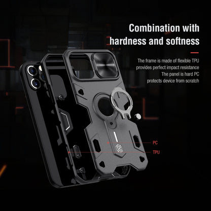 NILLKIN Shockproof CamShield Armor Protective Case with Invisible Ring Holder, For iPhone 12 / 12 Pro, For iPhone 12 Pro Max