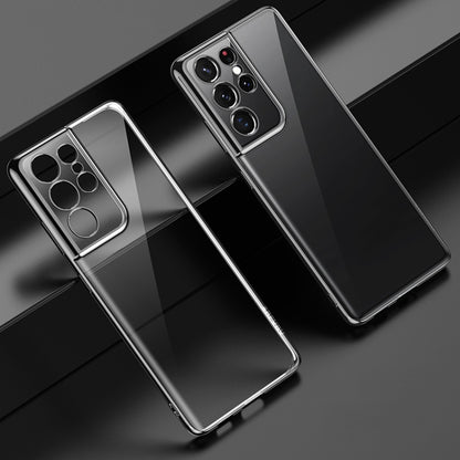 SULADA Shockproof Plating Silicone Transparent Protective Case, For Samsung Galaxy S21 5G, For Samsung Galaxy S21+ 5G, For Samsung Galaxy S21 Ultra 5G