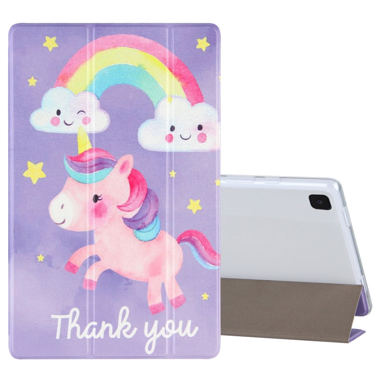 Coloured Drawing Pattern Horizontal Flip Leather Case with Three-folding Holder, For Samsung Galaxy Tab A7 10.4 (2020), For Lenovo Tab P11 (TB-J606F), For Lenovo Tab P11 Pro (TB-XJ706F), For Lenovo Tab M10 HD Gen 2 (TB-X306F)