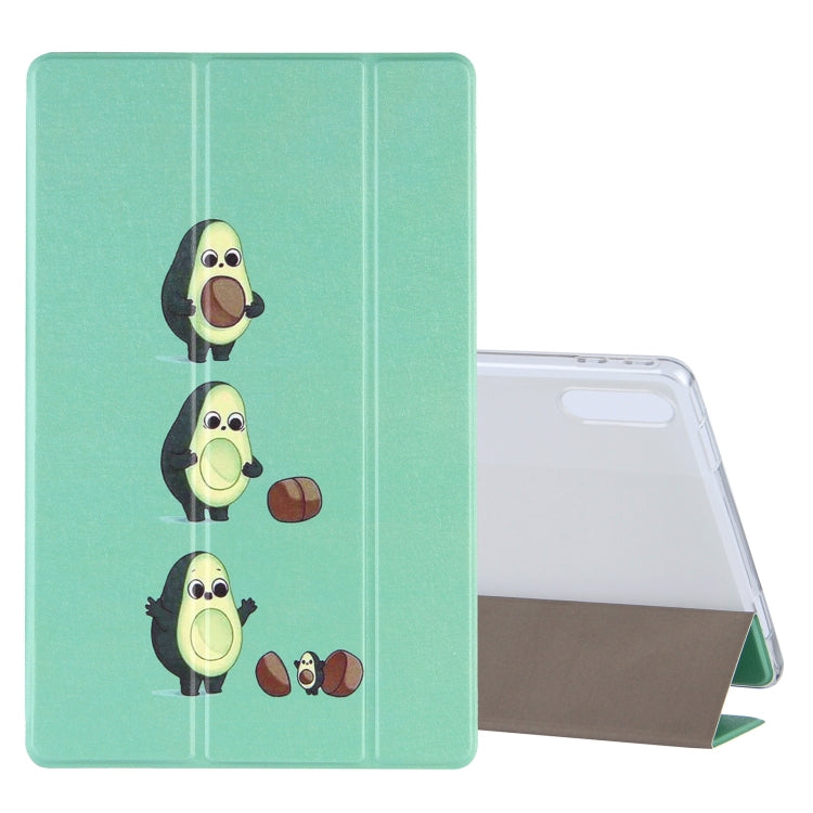 Coloured Drawing Pattern Horizontal Flip Leather Case with Three-folding Holder, For Samsung Galaxy Tab A7 10.4 (2020), For Lenovo Tab P11 (TB-J606F), For Lenovo Tab P11 Pro (TB-XJ706F), For Lenovo Tab M10 HD Gen 2 (TB-X306F)
