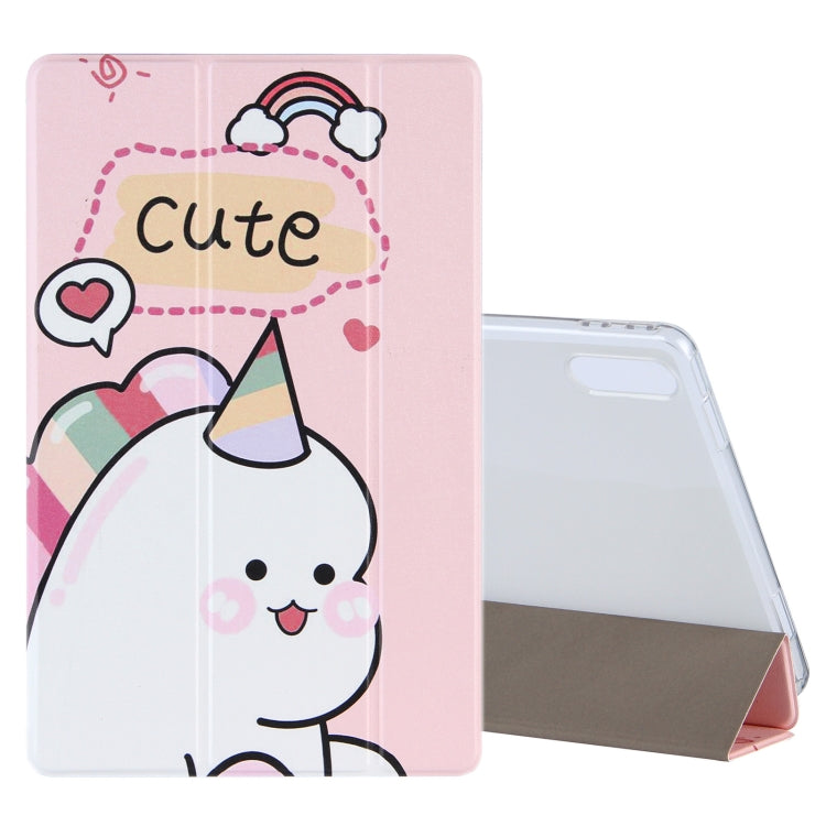 Coloured Drawing Pattern Horizontal Flip Leather Case with Three-folding Holder, For Samsung Galaxy Tab A7 10.4 (2020), For Lenovo Tab P11 (TB-J606F), For Lenovo Tab P11 Pro (TB-XJ706F), For Lenovo Tab M10 HD Gen 2 (TB-X306F)