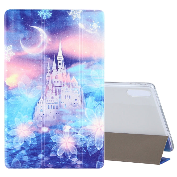 Coloured Drawing Pattern Horizontal Flip Leather Case with Three-folding Holder, For Samsung Galaxy Tab A7 10.4 (2020), For Lenovo Tab P11 (TB-J606F), For Lenovo Tab P11 Pro (TB-XJ706F), For Lenovo Tab M10 HD Gen 2 (TB-X306F)