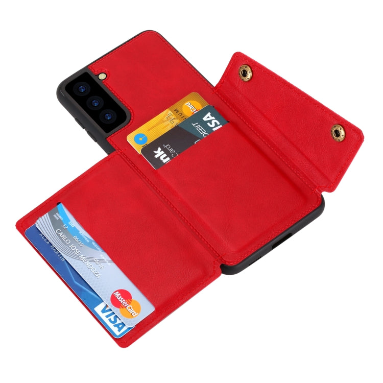 Double Buckle PU + TPU Shockproof Magnetic Protective Case with Card Slot & Holder, For Samsung Galaxy S21 5G, For Samsung Galaxy S21+ 5G, For Samsung Galaxy S21 Ultra 5G, For Huawei Y9a