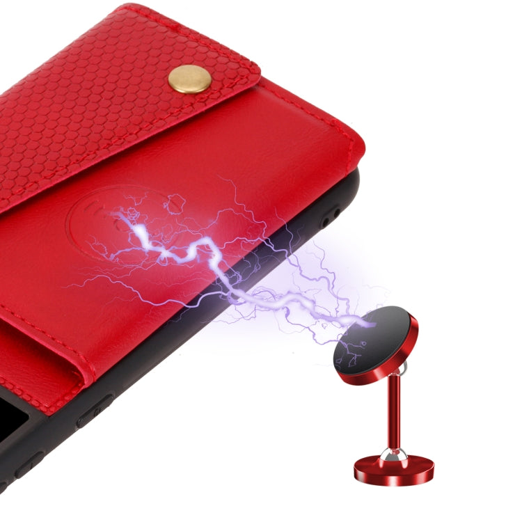 Double Buckle PU + TPU Shockproof Magnetic Protective Case with Card Slot & Holder, For Samsung Galaxy S21 5G, For Samsung Galaxy S21+ 5G, For Samsung Galaxy S21 Ultra 5G, For Huawei Y9a
