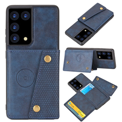 Double Buckle PU + TPU Shockproof Magnetic Protective Case with Card Slot & Holder, For Samsung Galaxy S21 5G, For Samsung Galaxy S21+ 5G, For Samsung Galaxy S21 Ultra 5G, For Huawei Y9a