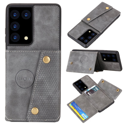 Double Buckle PU + TPU Shockproof Magnetic Protective Case with Card Slot & Holder, For Samsung Galaxy S21 5G, For Samsung Galaxy S21+ 5G, For Samsung Galaxy S21 Ultra 5G, For Huawei Y9a