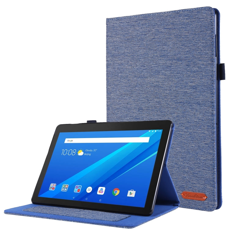 Horizontal Flip TPU + Fabric PU Leather Protective Case with Name Card Clip, For Huawei M5 8.0, For Huawei M6 8.4, For Huawei Enjoy Tablet 2 10.1 / T10 / T10S, For Lenovo Tab E10, For Lenovo Tab M10, For Lenovo Tab P10, For Lenovo Tab P11 Pro          ...