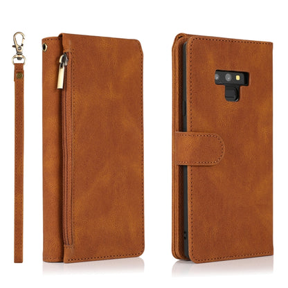 Skin-feel Crazy Horse Texture Zipper Wallet Bag Horizontal Flip Leather Case with Holder & Card Slots & Wallet & Lanyard, For Samsung Galaxy Note9, For Samsung Galaxy Note10, For Samsung Galaxy Note10+, For Samsung Galaxy Note20                        ...