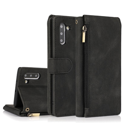 Skin-feel Crazy Horse Texture Zipper Wallet Bag Horizontal Flip Leather Case with Holder & Card Slots & Wallet & Lanyard, For Samsung Galaxy Note9, For Samsung Galaxy Note10, For Samsung Galaxy Note10+, For Samsung Galaxy Note20                        ...