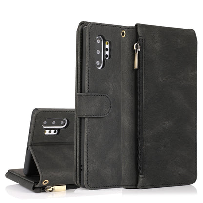 Skin-feel Crazy Horse Texture Zipper Wallet Bag Horizontal Flip Leather Case with Holder & Card Slots & Wallet & Lanyard, For Samsung Galaxy Note9, For Samsung Galaxy Note10, For Samsung Galaxy Note10+, For Samsung Galaxy Note20                        ...