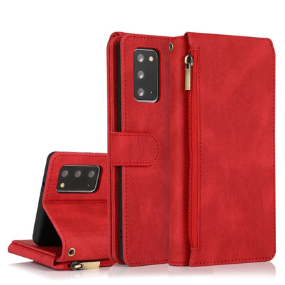 Skin-feel Crazy Horse Texture Zipper Wallet Bag Horizontal Flip Leather Case with Holder & Card Slots & Wallet & Lanyard, For Samsung Galaxy Note9, For Samsung Galaxy Note10, For Samsung Galaxy Note10+, For Samsung Galaxy Note20                        ...