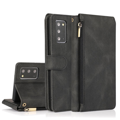 Skin-feel Crazy Horse Texture Zipper Wallet Bag Horizontal Flip Leather Case with Holder & Card Slots & Wallet & Lanyard, For Samsung Galaxy Note9, For Samsung Galaxy Note10, For Samsung Galaxy Note10+, For Samsung Galaxy Note20                        ...