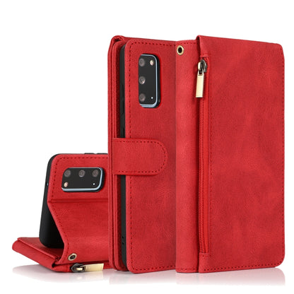 Skin-feel Crazy Horse Texture Zipper Wallet Bag Horizontal Flip Leather Case with Holder & Card Slots & Wallet & Lanyard, For Samsung Galaxy S20, For Samsung Galaxy S20+, For Samsung Galaxy S20 Ultra, For Samsung Galaxy S20 FE 5G                       ...