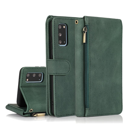 Skin-feel Crazy Horse Texture Zipper Wallet Bag Horizontal Flip Leather Case with Holder & Card Slots & Wallet & Lanyard, For Samsung Galaxy S20, For Samsung Galaxy S20+, For Samsung Galaxy S20 Ultra, For Samsung Galaxy S20 FE 5G                       ...