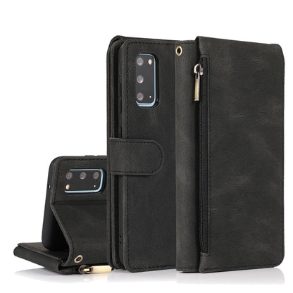 Skin-feel Crazy Horse Texture Zipper Wallet Bag Horizontal Flip Leather Case with Holder & Card Slots & Wallet & Lanyard, For Samsung Galaxy S20, For Samsung Galaxy S20+, For Samsung Galaxy S20 Ultra, For Samsung Galaxy S20 FE 5G                       ...